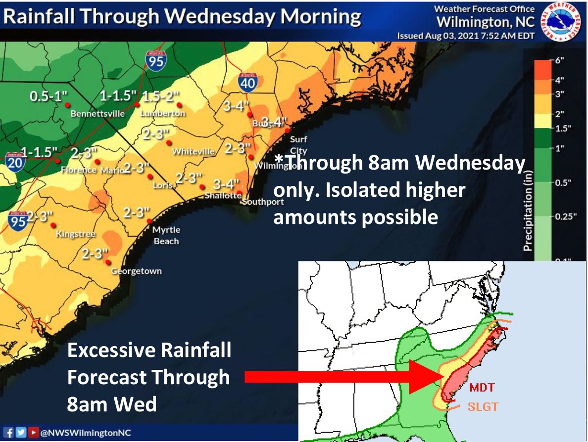 Localized Flooding - August 3 2021 - Cropped