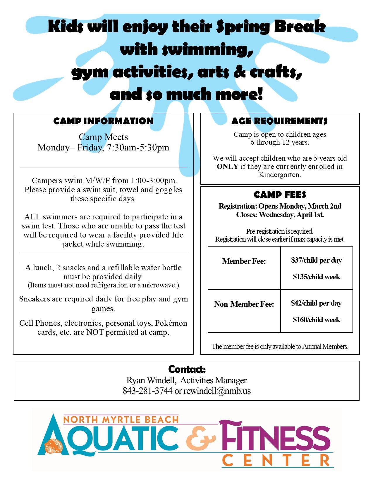 Sprng Break Splash Flyer 2026